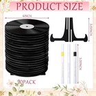 20 Pcs Vinyl Record Wedding Table Numbers Easel Party Centerpiece Decor