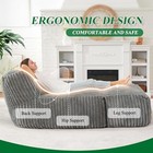 Big Bean Bag Lounger Chairs Large Beanbag Chair For Adults Bean Bag Sofa Grey