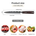 5   Slicing Knife Chef Knife Cleaver Stainless Steel Damascus Sharp Steak Knives