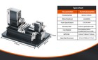 Zhrui 36w Diy All-metal Mini Lathe Didactical Lathe Tool For Hobby Woodworking