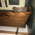 Vintage Hand Crafted Wooden Doll Rocking Cradle Bassinet 20    L X 7   w By 10    Tall