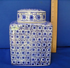 Beautiful Blue And White Chinese Ginger Jar Container lid Large 9  X 6 