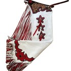 Hand Tooled Leather Rodeo Chaps With Fringe   Custom Western Bull Riding Gear