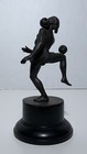 Antique Meiji Bronze Juggler Sculpture Man Juggling Japanese Okimono
