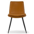 Set Of 2 Avalon Cappuccino Faux Leather Dining Chair With