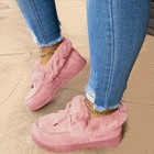 Womens Ankle Moccasin Slippers Winter Warm Loafers Faux Fur Lined Booties Size