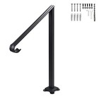 Single Post Handrail Fits 1 Or 2 Steps  Real Iron Metal Material Handrails