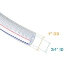 3 4 Inch Id 1 Inch Od Pvc Tubing  Braided Clear Flexible Hose  Inch Outer