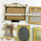 Vintage Assorted Lot Of 5 Mini Small Picture Frames Gold 4x6 3x5 2x3 Etc