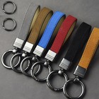 Car Keychain Leather Key Chain Strap Holder Ring Vintage Simple For Men Women Us
