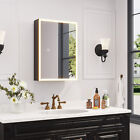 20 x28  Bathroom Medicine Cabinet Led Light Wall Mount Storage Charging Station