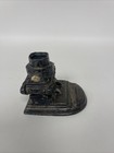 Vintage Brass Tank Inkwell See Pics For Conditon No Markings 