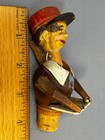 Vintage Hand Painted Mechanical Bottle Stopper Book Keeper Eyeglasses  Head Nod