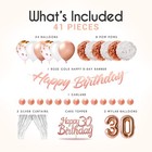 Epiqueone 41-piece Rose Gold 30th Birthday Party Decorations For Women