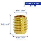 1 4 -20 Threaded Insert For Hard-wood  Brass Knife Thread Inserts  1 4 -20 In   