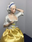 7 5    Antique German Porcelain 3 75    Half 1 2 Doll Pin Cushion Gray Hair Lady  x