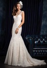  1999      Alfred Angelo Sapphire Couture 2  Ivory Lace Fit Flare Wedding Gown New