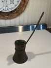 Antique Ottoman Turkish Copper Coffee Pot  Also Known As A Cezve Or Ibrik 