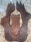 Witco Cryptomeria Carved Vtg Wooden Owl Googley Eyes Wall Art Boho Decor