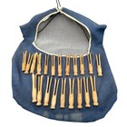 Vintage Hanging Clothes Pin Bag   Mixed Lot Of Wooden Clothes Pins Ships Quickly