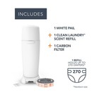 Diaper Genie Complete Diaper Pail  white      Includes 1 Refill  holds 270 N