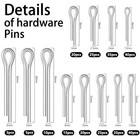 273 Pcs 12 Size Hardware Pins Cotter Pin Assortment Kit 304 Stainless Steel
