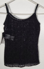 Danskin Platinum Women   s Size Small  4-6  Black Open Weave Camisole Nwt