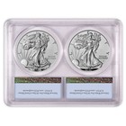 2021 Reverse Proof American Silver Eagle Designer 2pc Set Pcgs Pr70 Fs Flag L   