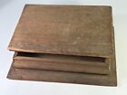 Beautiful Early Primitive Walnut Wooden Lid Storage Trinket Box Handmade 13  Vtg