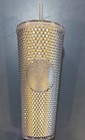 Starbucks Platinum Silver Studded Tumbler Holiday Cup 24oz  Ounce New