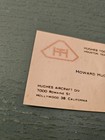 Vintage Midcentury Howard Hughes Business Card  Hughes Tool Co  Embossed Design