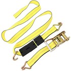 4 Pack 2x10 Tire Straps Double J-hooks Ratchet For Car Hauler Trailer
