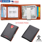 Slim Mens Wallet With Money Clip Leather Rfid Blocking Bifold Credit Card Holder