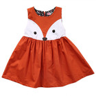Kids Girls Baby Toddler Sleeveless Tops Fox Dress Outfits Set Spring Clothes