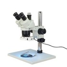 Trinocular 20x-40x Stereo Microscope On Wide Table Stand With 56-led Ring Light