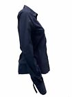  165 Dolce   Gabbana Womens Blue Long Sleeve Stretch Top Dress Shirt Size 0 36