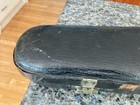 Vntg Gsb Violin Case Pebbled Black M w Latches Leather Handle Purple Interior