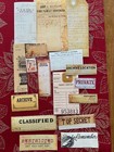 17 Pieces Junk Journal Scrapbook Vintage Office Stickers   Advertisements