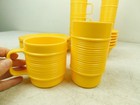 Vg 70s 80s Vtg Mcm Melamine Rubbermaid Yellow Plate Mugs Cups Bowls Picnic 28 Pc