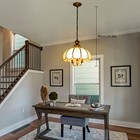 16in Vintage Ceiling Light Fixture  Glass Chandelier  Vintage Chandelier