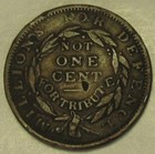 Hard Times Token Not One Cent  Ht 47  Fine   249