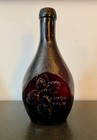 Vintage Deep Purple Bottle Lemon Balm Herb Of The Month Embossed