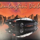 1996 Vintage Original Red Lamborghini Diablo Automobile Car Rolled 16x20 Poster