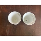 Small Flower Pot Planter Bundle Lot Of 2 White Green Ivy Pattern Vintage