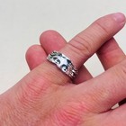 Vintage Silver Classic Face Ring     Adjustable Size  Unisex  Brand New