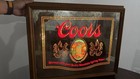 Coors Light Beer Bar Mirror Lighted Sign 1981 Vintage Wood Frame
