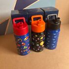 Lot Of  3  14oz Simple Modern Kids Insulated Water Bottles Shark space construct