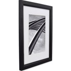 Economy Black   84 Inch Wide Simple Hardwood Picture Frame With A Single Mat