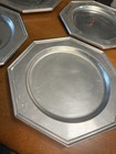 Vintage Wilton Armetale Lot Set 6 Pewter 12  Octagon Dinner Plates Rwp