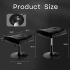 Foot Rest Under Desk Ottoman  Pu Height Adjustable Footrest With Comfort Padd   